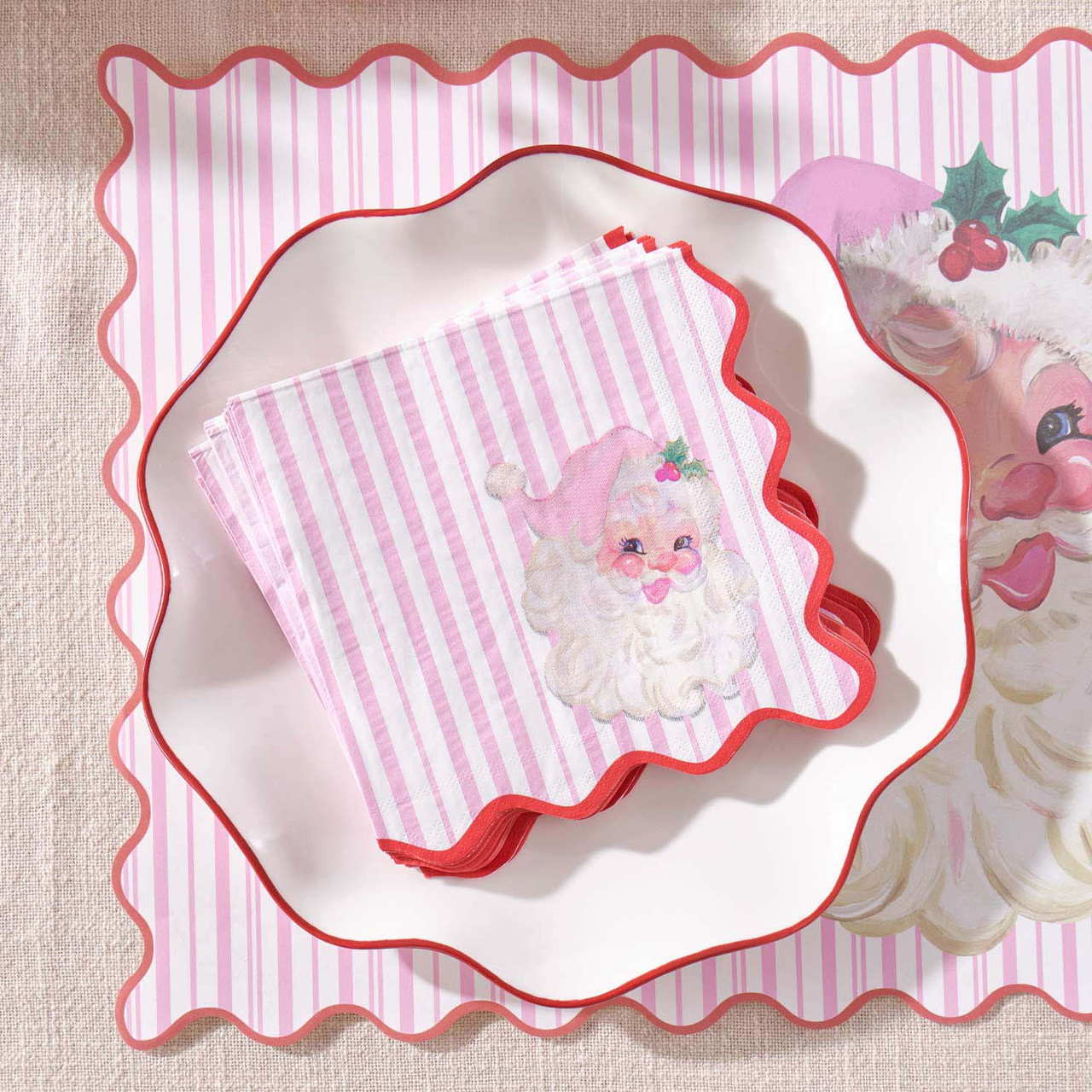 Jolly Santa Christmas Paper Napkin 20 Pack