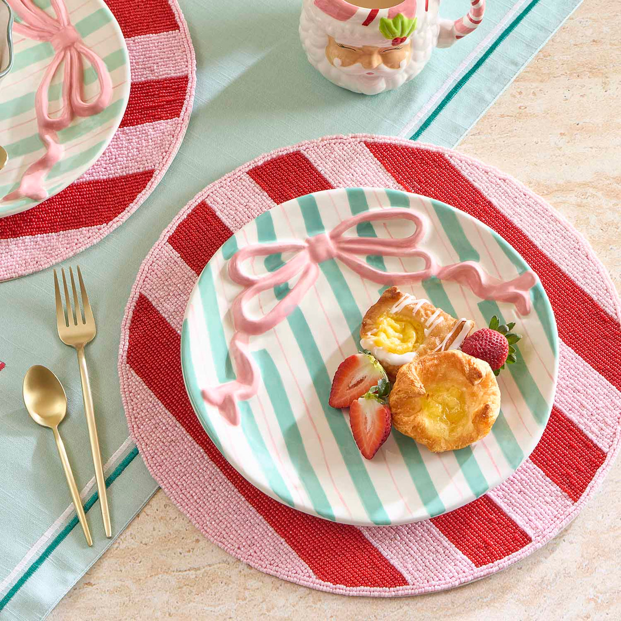 Lena Bow Christmas Plate