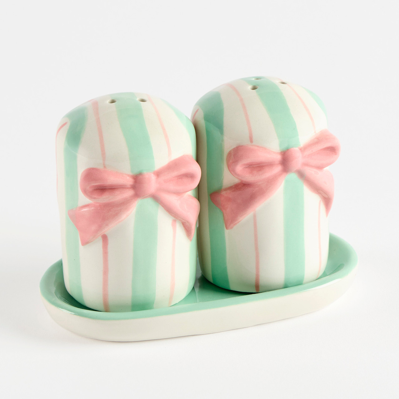Lena Bow Christmas Salt & Pepper Shaker Set of 2