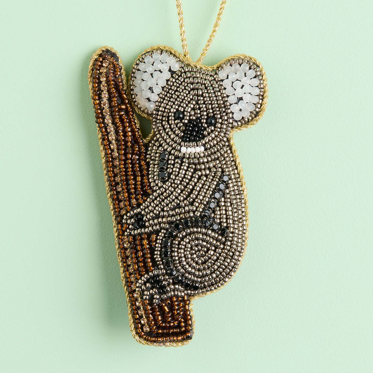 Beaded Koala Christmas Hanging Decoration
