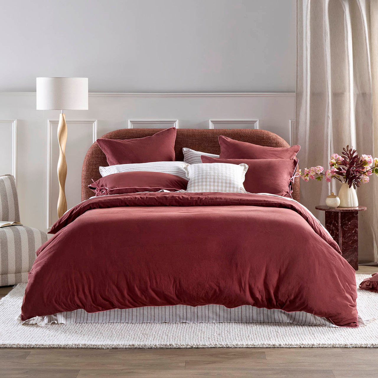 Australian Cotton Contrast Tie Quilt Cover Set
