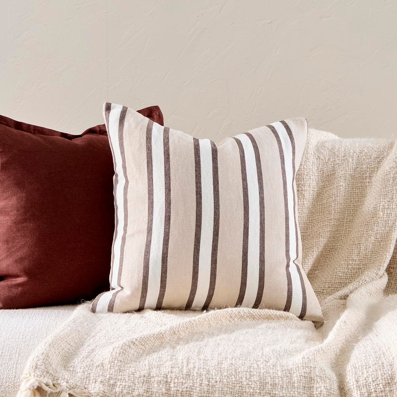 Hudson Linen Cotton Stripe Cushion