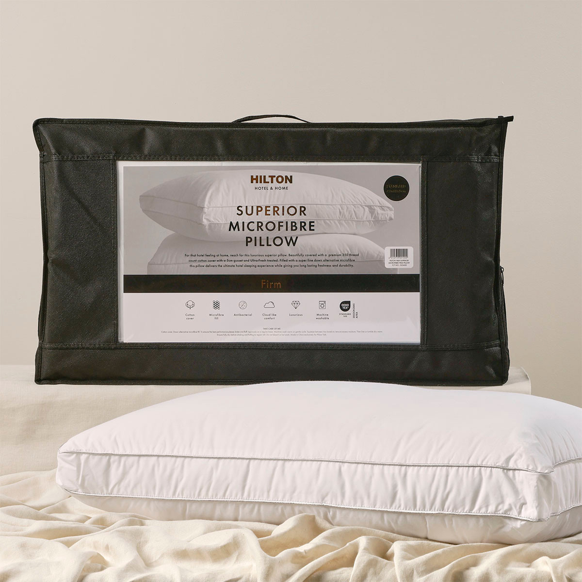 Hotel & Home Superior Microfibre Firm Pillow