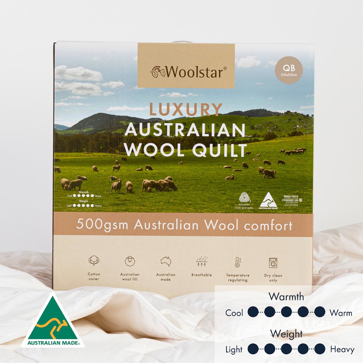 Luxury 500gsm Australian Wool Quilt