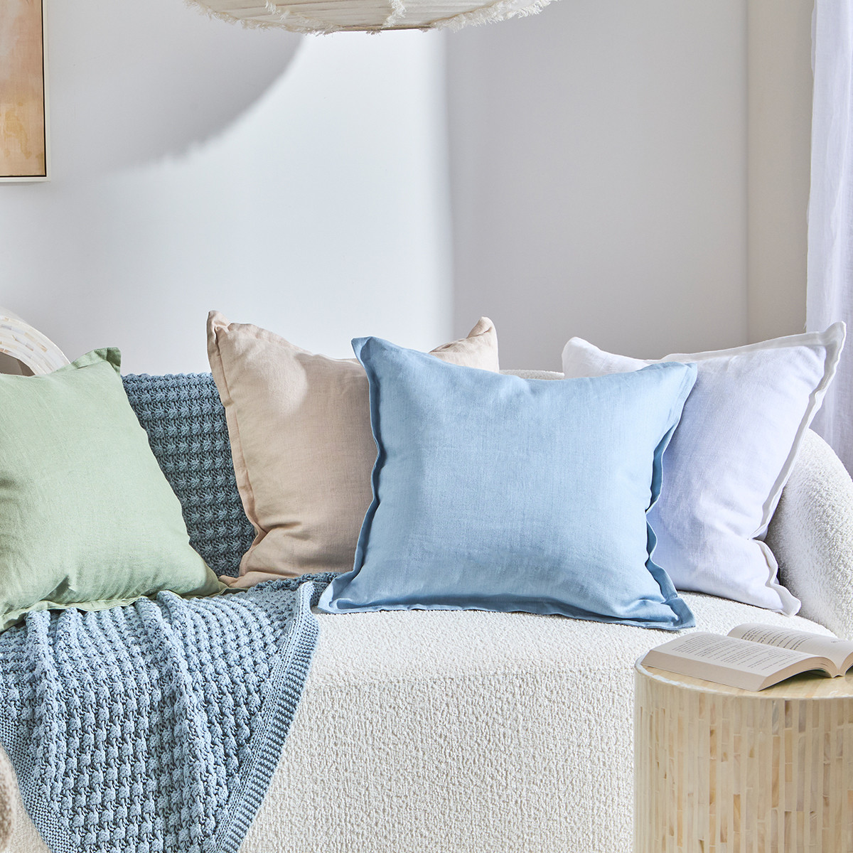 Sahara Linen Feather Cushion