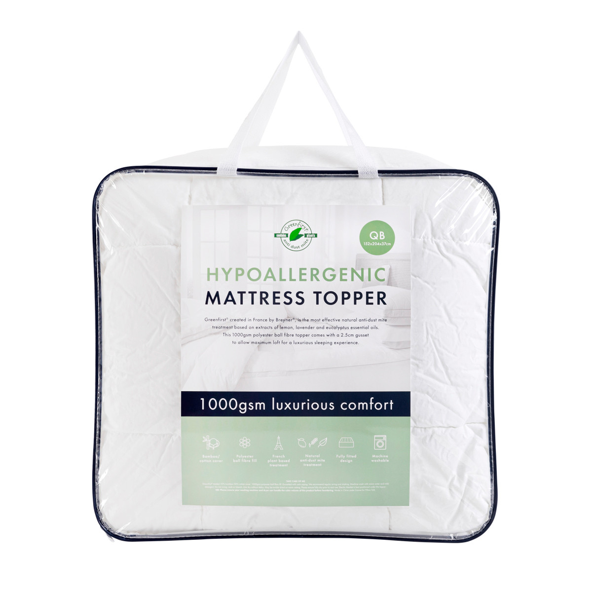 Hypoallergenic 1000gsm Mattress Topper