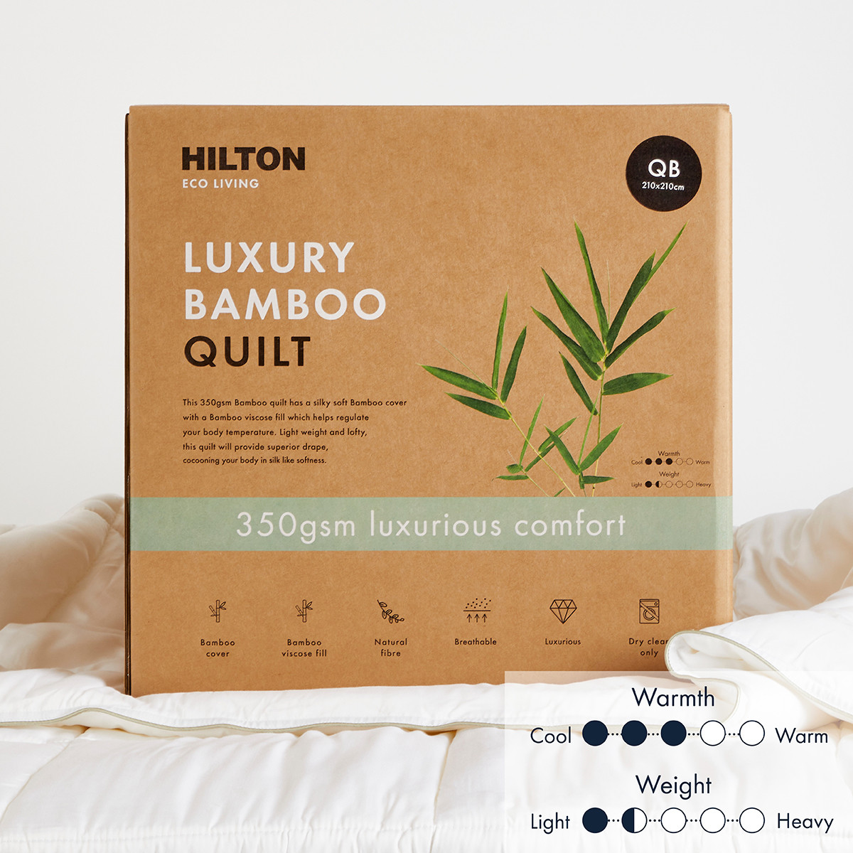 Eco Living Luxury 350gsm Bamboo Quilt