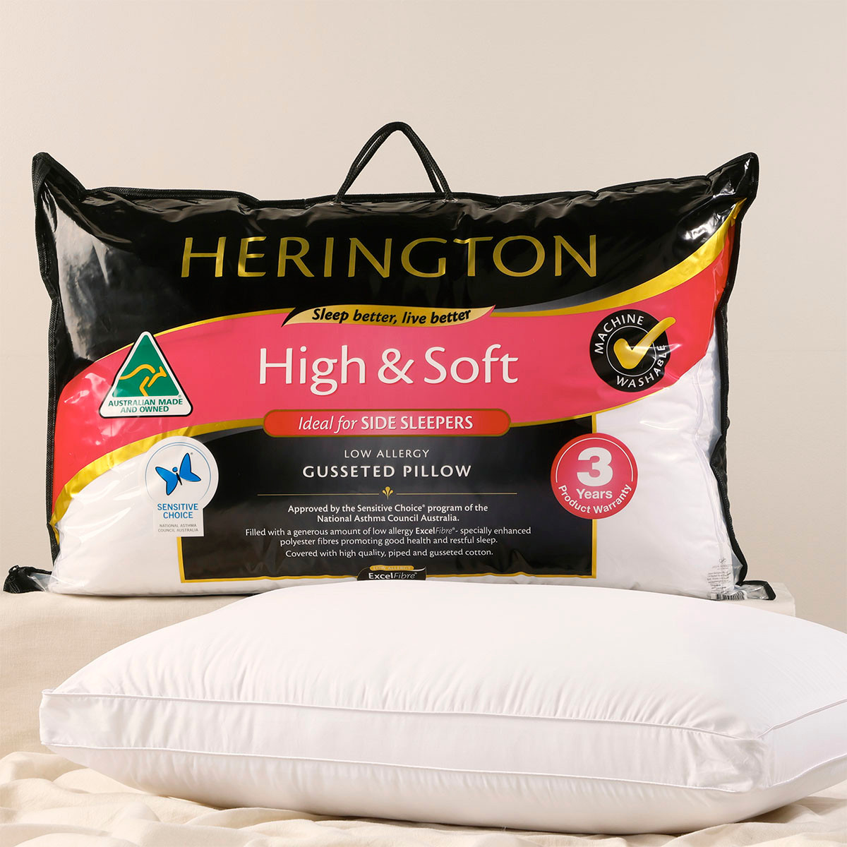 Gusseted High Soft Pillow