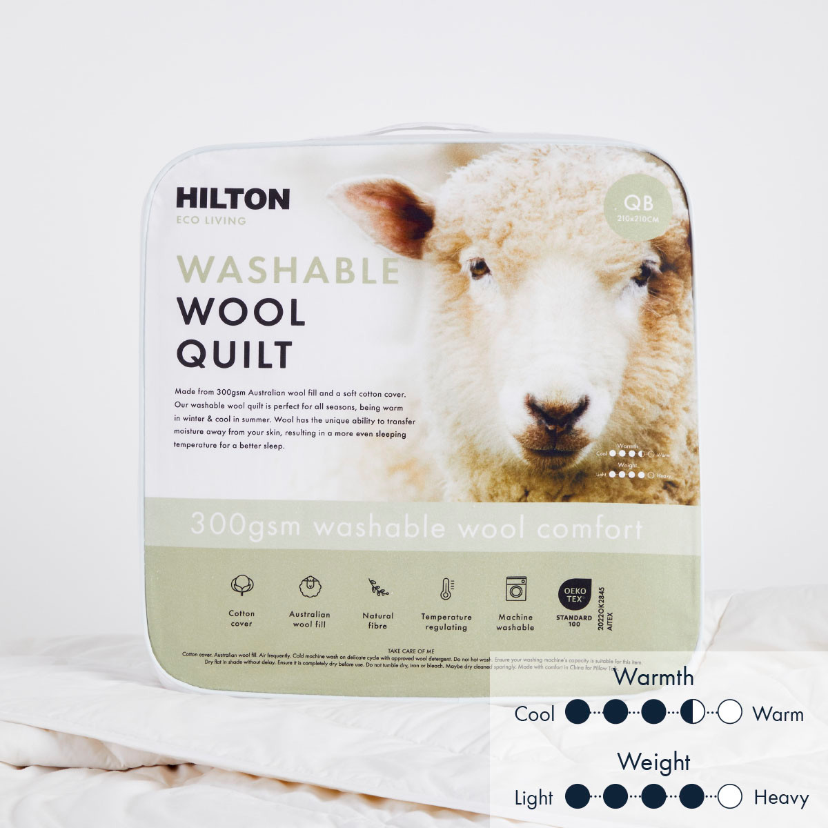 Eco Living 300gsm Washable Wool Quilt