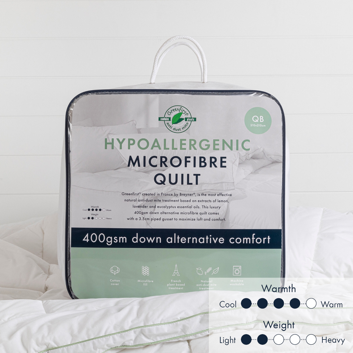 Hypoallergenic 400gsm Microfibre Quilt