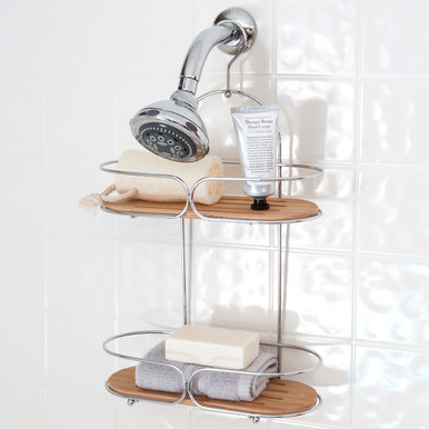 3 Tier Silver Shower Caddy - Shower Organiser - House of Home