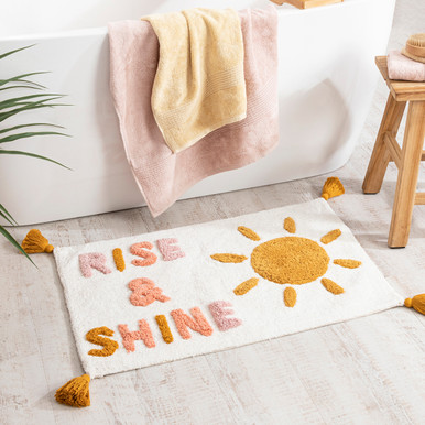 Resort Reversible Bath Mat Round [MUSARESOR13_BRN] - Pillow Talk