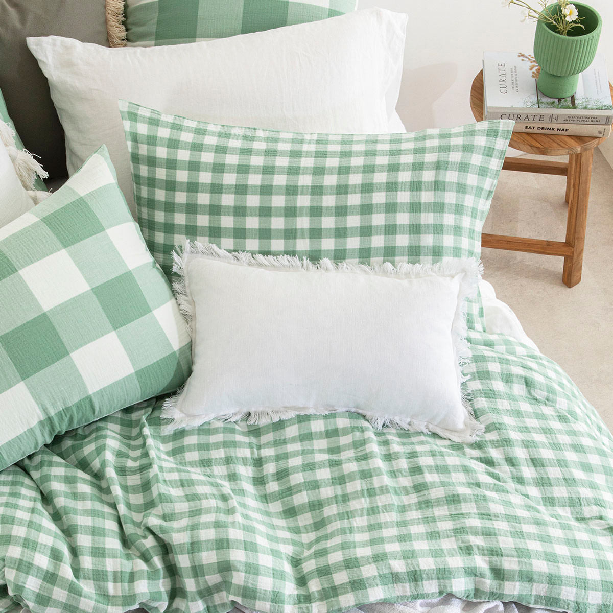 Sahara Linen Fringed Oblong Cushion