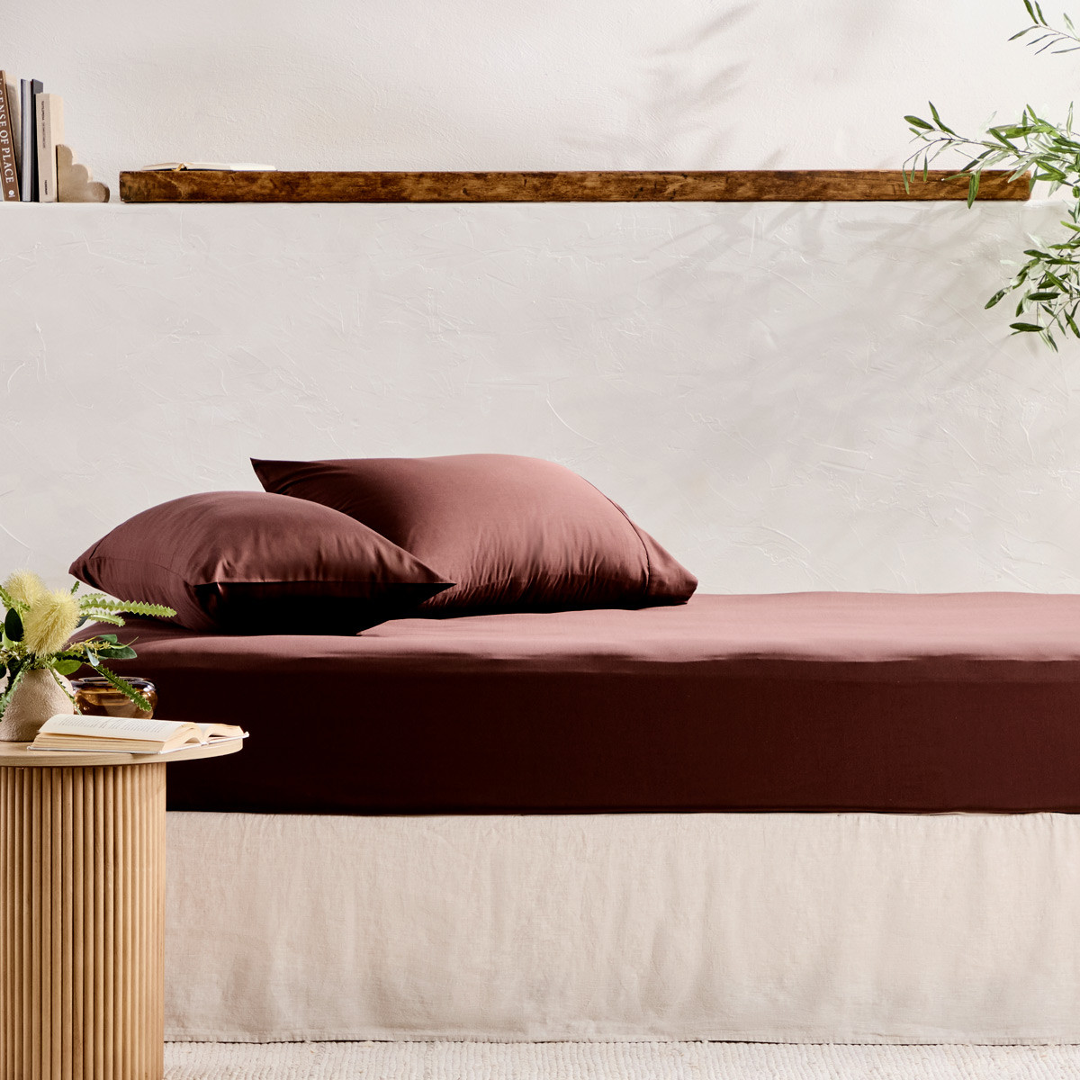 Seasonal 400TC Bamboo Cotton Fitted Sheet