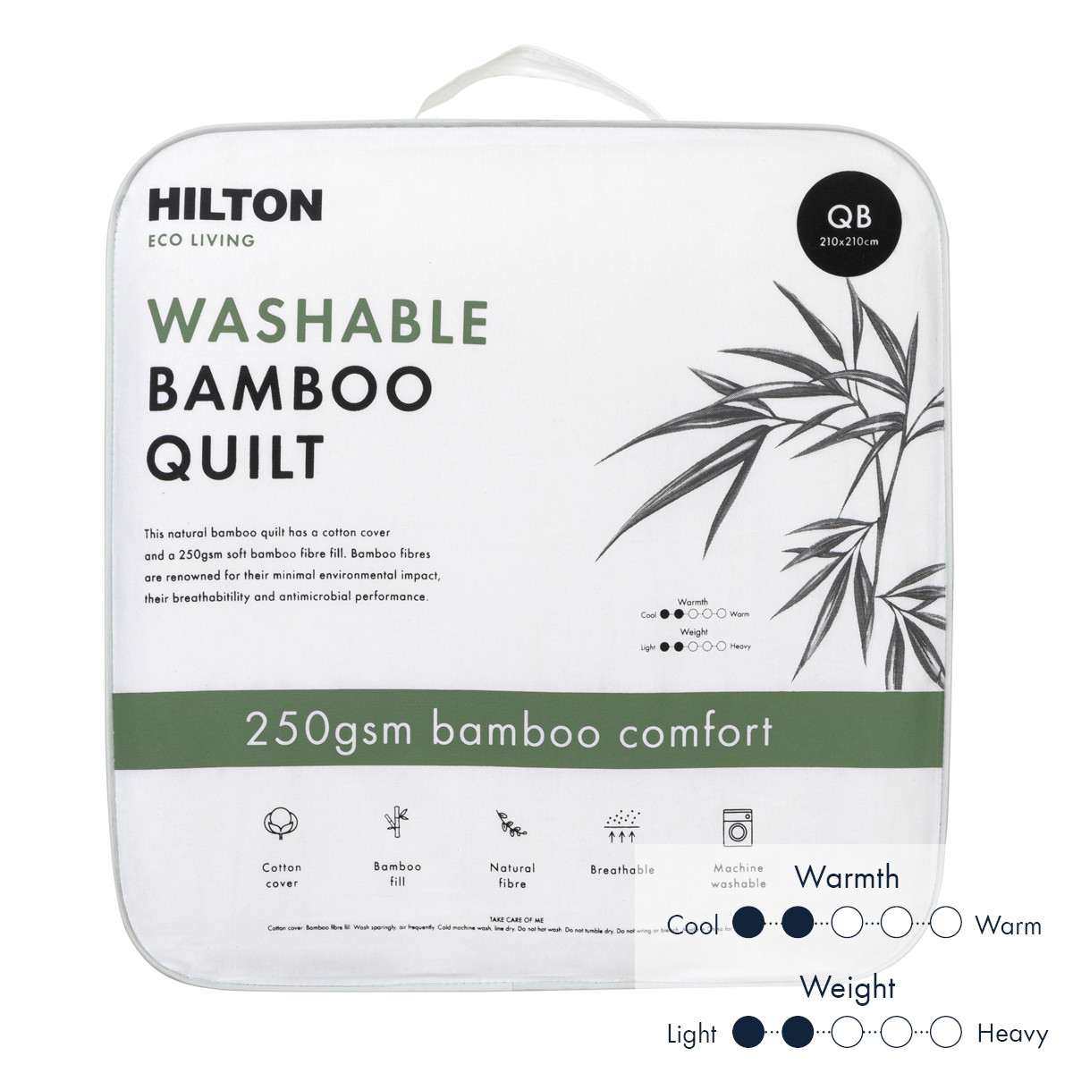 Eco Living 250gsm Washable Bamboo Quilt