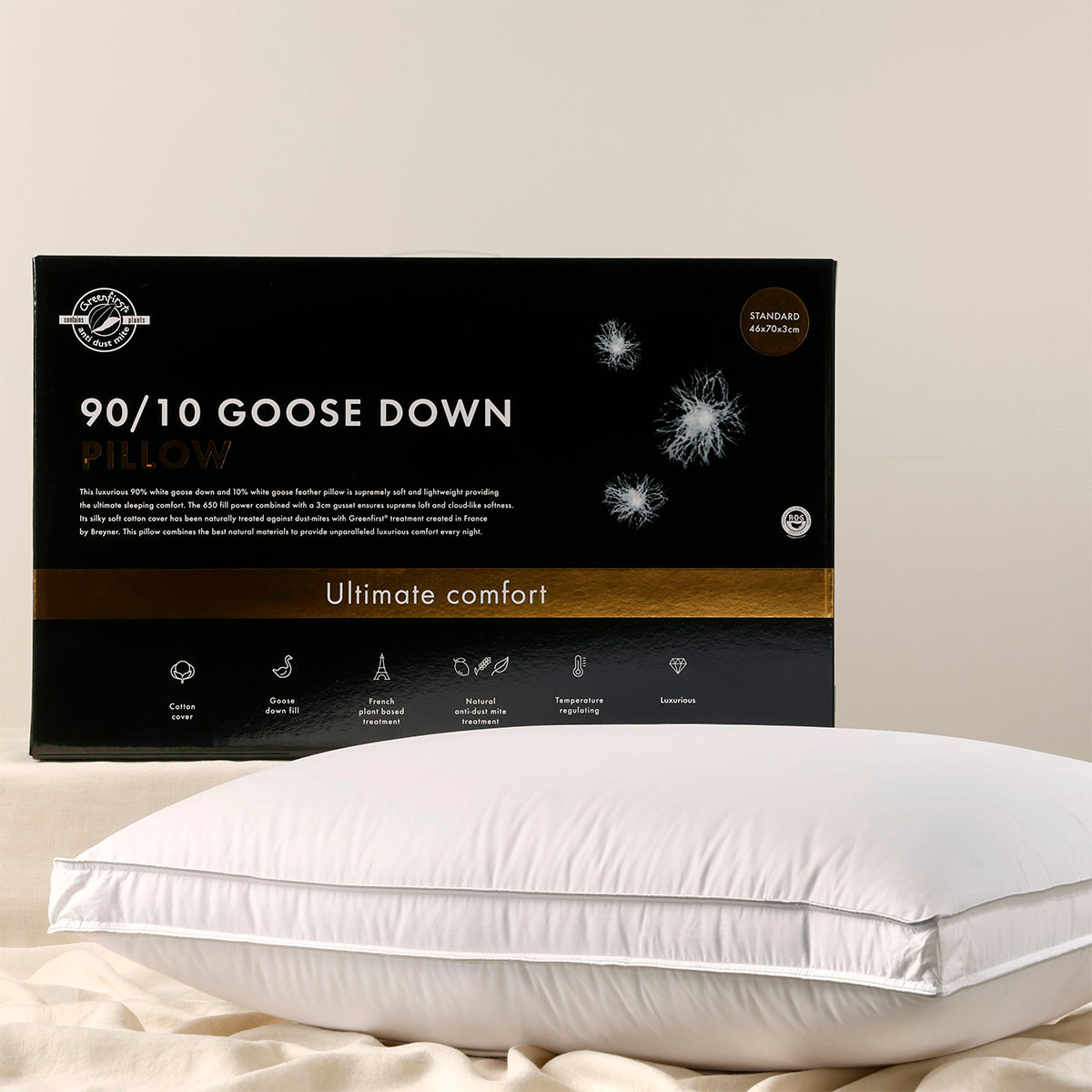 90/10 Goose Down Pillow