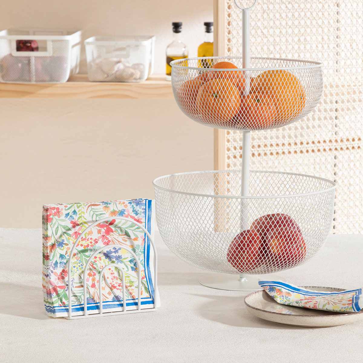 Arc White Napkin Holder