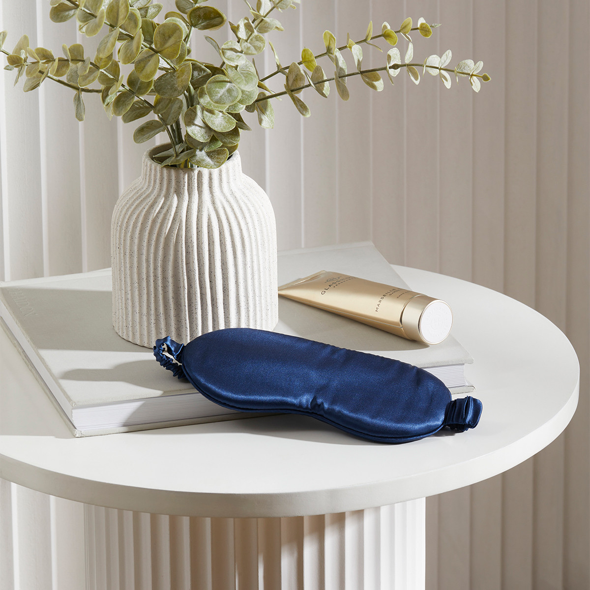 Navy Mulberry Silk Eye Mask