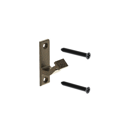 Quiet Glide Roller Vertical Single Roller Bracket Kit Hammered Antique Brass