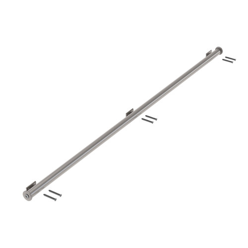 Quiet Glide Track Kit, 4ft, Use with Single Roller, Includes Horizontal Mounting Brackets and End Caps, Satin Nickel