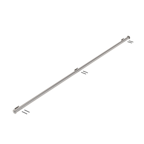 Quiet Glide Track Kit, 6ft, Use with Single Roller, Includes Horizontal Mounting Brackets and End Caps, Satin Nickel