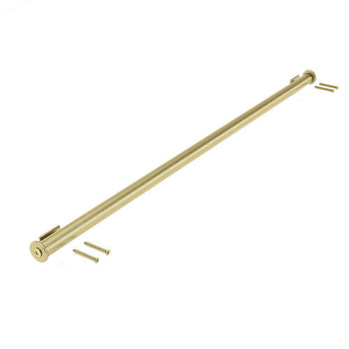Quiet Glide Track Kit, 3ft, Use with Single Roller, Includes Horizontal Mounting Brackets and End Caps, Brushed Satin Brass