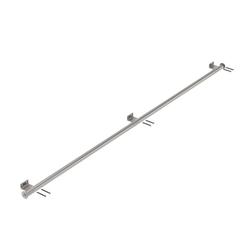 Quiet Glide Track Kit, 6ft, Use with Double Roller, Includes Horizontal Mounting Brackets and End Caps, Satin Nickel