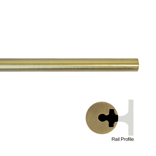 Quiet Glide Track Kit, 3ft, Use with Double Roller, Includes Horizontal Mounting Brackets and End Caps, Brushed Satin Brass