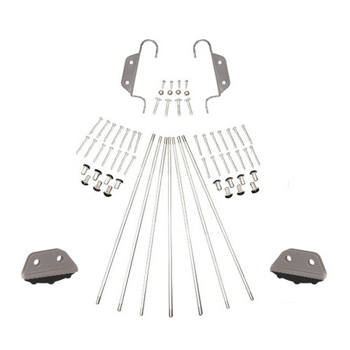 Non-Skid Foot with Double Hook Kit for 16" Ladder, Satin Nickel
