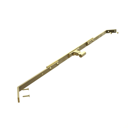 Classic No. 1, Curved Track Support Bracket, Satin Brass