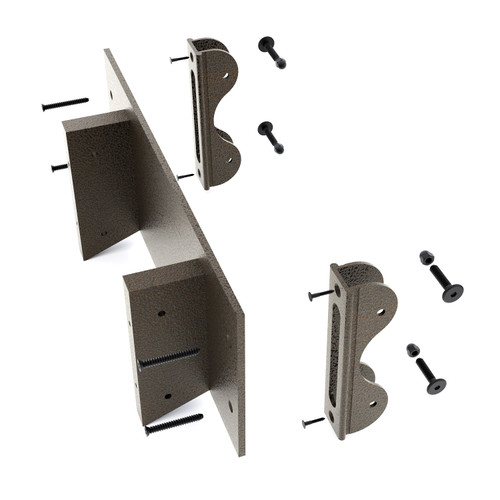 Quiet Glide Outside Curved Track, Use With 16in  Ladder, Hammered Antique Brass