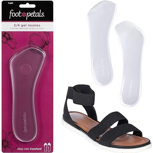 3/4 Length Insoles - Clear Gel - by Foot Petals