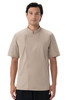 Front view of Men’s Springfield Chef Coat with zipper closure and tailored fit