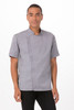 Men’s Springfield Chef Coat in Grey with tailored fit, zipper front, and Cool Vent side panels