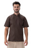 Espresso Men’s Springfield Chef Coat showing slim tailored fit through chest and body