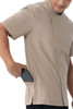 Side-seam slits and back hip pocket on Men’s Springfield Chef Coat for comfort and mobility