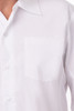 Matching button detail on chef uniform shirt