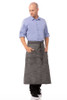 Corvallis Urban Denim Bistro Apron in Black with Steel Gray Tint