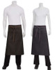 Black Boulder Waxed Denim Bistro Apron with Brown or Purple Ties