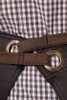 Black Boulder Waxed Denim Reverse fabric ties with metal grommets detail