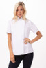 Women’s Springfield Chef Coat in White with clean professional kitchen styling