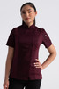 Women’s Springfield Chef Coat in Merlot for stylish professional culinary uniforms