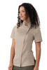 Women’s Springfield Chef Coat in Khaki with lightweight breathable fabric