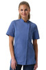 Women’s Springfield Chef Coat in Sky Blue with lightweight performance fabric