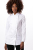 Front view of Bragard 
 Grand Chef Lady Jacket in white with double-breasted buttons