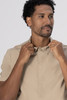 Close-up of snap-front closure on Durham Snap Work Shirt for quick professional wear