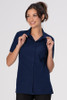 Durable kitchen uniform shirt with snap closure