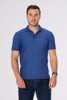 Men’s Form-Fit Polo Shirt in Royal Blue with lightweight performance fabric