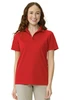Women’s Polished Fit Polo Shirt in Red with sleek feminine silhouette