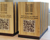Eco-friendly bamboo QR code menu plaque